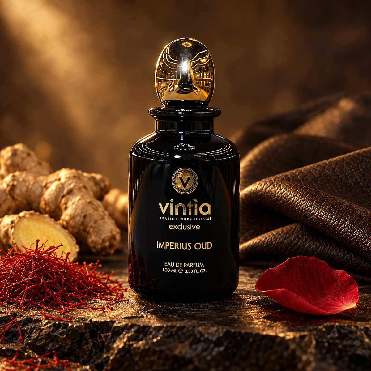 Vintia Imperius Oud tra zafferano, zenzero, cuoio e petali di rosa